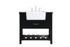 36 Inch Single Bathroom Vanity In Black (VF60136BK)