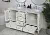 60 Inch Double Bathroom Vanity In Antique White (VF30560DAW)
