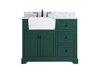 42 Inch Single Bathroom Vanity In Green With Backsplash (VF60242GN-BS)