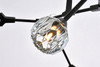 Elegant Furniture and Lighting Zayne 10 Light Pendant In Black 
 (3508D56BK)