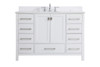 48 Inch Single Bathroom Vanity In White With Backsplash (VF18848WH-BS)
