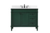 42 inch Single bathroom vanity in green with backsplash (VF31842GN-BS)