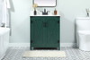 30 Inch Single Bathroom Vanity In Green With Backsplash (VF90230MGN-BS)