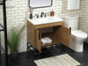 Elegant Furniture and Lighting 30 Inch Single Bathroom Vanity In Walnut Brown (VF48830WB)