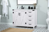 42 Inch Single Bathroom Vanity In White (VF90242WH)