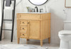 32 Inch Single Bathroom Vanity In Natural Wood (VF12532NW)