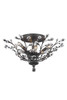 Orchid 6 Light Dark Bronze Flush Mount Clear Royal Cut Crystal (V2011F27DB/RC)