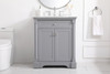 30 Inch Single Bathroom Vanity In  Grey (VF53030GR)