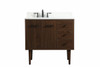 36 Inch Single Bathroom Vanity In Walnut With Backsplash (VF48036MWT-BS)