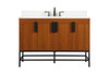 48 inch Single bathroom vanity in teak with backsplash (VF48848MTK-BS)