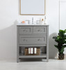 30 In. Single Bathroom Vanity Set In Grey (VF27030GR)