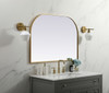 Metal Frame Arch Mirror 42X30 Inch In Brass (MR1B4230BRS)