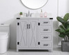 36 Inch Bathroom Vanity In Grey With Backsplash (VF90236GR-BS)
