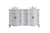 60 In. Double Bathroom Vanity Set In Antique White  (VF10160DAW)