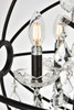 Geneva 6 Light Dark Bronze Chandelier Clear Royal Cut Crystal (1130D25DB/RC)