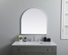 Metal Frame Arch Mirror 30X30 Inch In Silver (MR1A3030SIL)