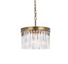 Sydney 16 Inch Round Crystal Pendant In Satin Gold (1208D16SG/RC)