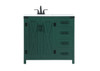 36 Inch Single Bathroom Vanity In Green (VF90236MGN)