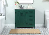 36 Inch Single Bathroom Vanity In Green (VF90236MGN)