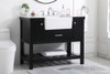 42 Inch Single Bathroom Vanity In Black (VF60142BK)