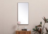 Metal Frame Rectangle Mirror 14X28 Inch In Silver (MR41428S)