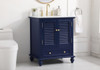 30 Inch Single Bathroom Vanity In Blue (VF30530BL)