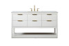60 Inch Single Bathroom Vanity In White (VF19260WH)