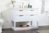 42 Inch Single Bathroom Vanity In White (VF19242WH)