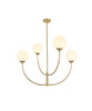 Nyomi 36 Inch Chandelier In Brass (LD814D36BR)