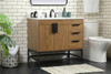 36 Inch Single Bathroom Vanity In Walnut Brown With Backsplash (VF48836WB-BS)