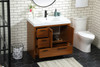 36 Inch Single Bathroom Vanity In Teak (VF46036MTK)