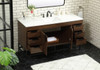60 Inch Single Bathroom Vanity In Walnut (VF48860MWT)
