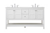 60 Inch Single Bathroom Vanity In White (VF16460DWH)