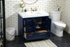 36 Inch Single Bathroom Vanity In Blue (VF46036MBL)
