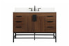 48 Inch Single Bathroom Vanity In Walnut With Backsplash (VF488W48MWT-BS)