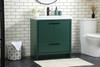 30 Inch Single Bathroom Vanity In Green (VF46030MGN)
