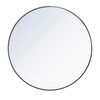 Metal Frame Round Mirror 48 Inch Black Finish (MR4047BK)