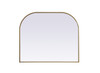 Metal Frame Arch Mirror 40X34 Inch In Brass (MR1B4034BRS)