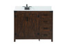 42 Inch Single Bathroom Vanity In Expresso With Backsplash (VF90242EX-BS)