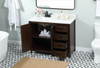 42 Inch Single Bathroom Vanity In Expresso With Backsplash (VF90242EX-BS)