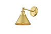 Elegant Furniture and Lighting Bentley 1 Light Brass Bath Sconce (LD7324W7BRA)