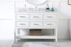 48 Inch Single Bathroom Vanity In White With Backsplash (VF19048WH-BS)