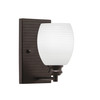 Edge Wall Sconce, Espresso Finish, 5" White Linen Glass  (1161-ES-615)