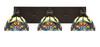 Edge 3 Light Bath Bar, Espresso Finish, 7" Pavo Art Glass (1163-ES-9425)