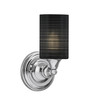 Wall Sconce, Chrome Finish, 4" Black Matrix Glass (40-CH-4069)