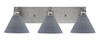 Edge 3 Light Bath Bar, Brushed Nickel Finish, 7" Gray Matrix Glass (1163-BN-4052)