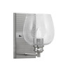 Edge Wall Sconce, Brushed Nickel Finish, 6" Clear Bubble Glass (1161-BN-4810)