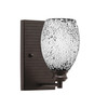 Edge Wall Sconce, Espresso Finish, 5" Black Fusion Glass (1161-ES-4165)