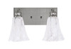 Edge 2 Light Bath Bar, Brushed Nickel Finish, 5.5" Fluted Italian Ice Glass (1162-BN-729)