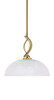 Cavella Stem Hung Mini Pendant, New Age Brass Finish, 13" Clear Ribbed Glass (3901-NAB-540)